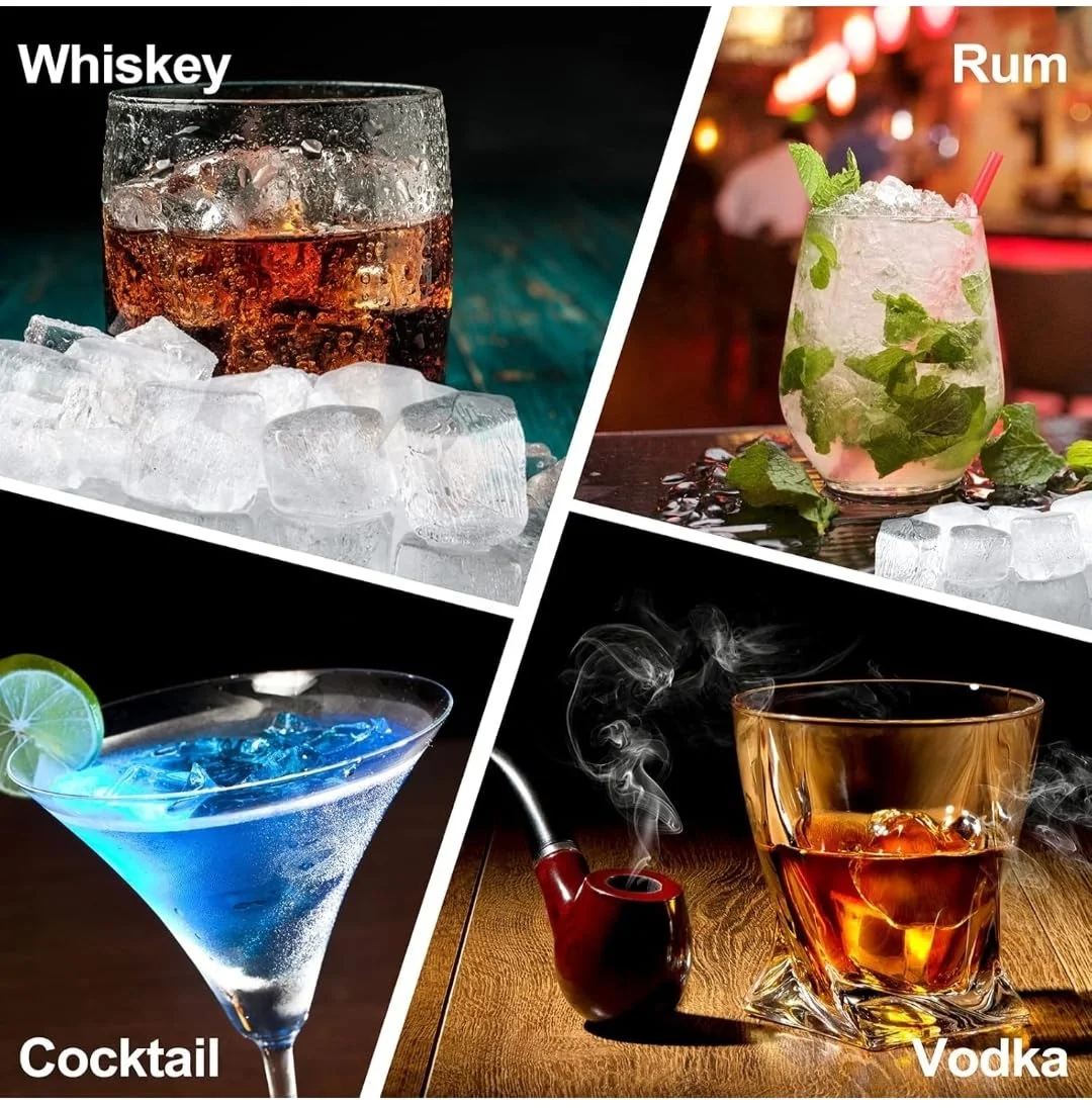 Flexible Silicone Honeycomb 37 Cavity Ice Cube Tray for Freezer Moulds Small Cubes Whiskey Fridge Bar Soft Ice Cube Tray -Color May Vary-Pack of 2