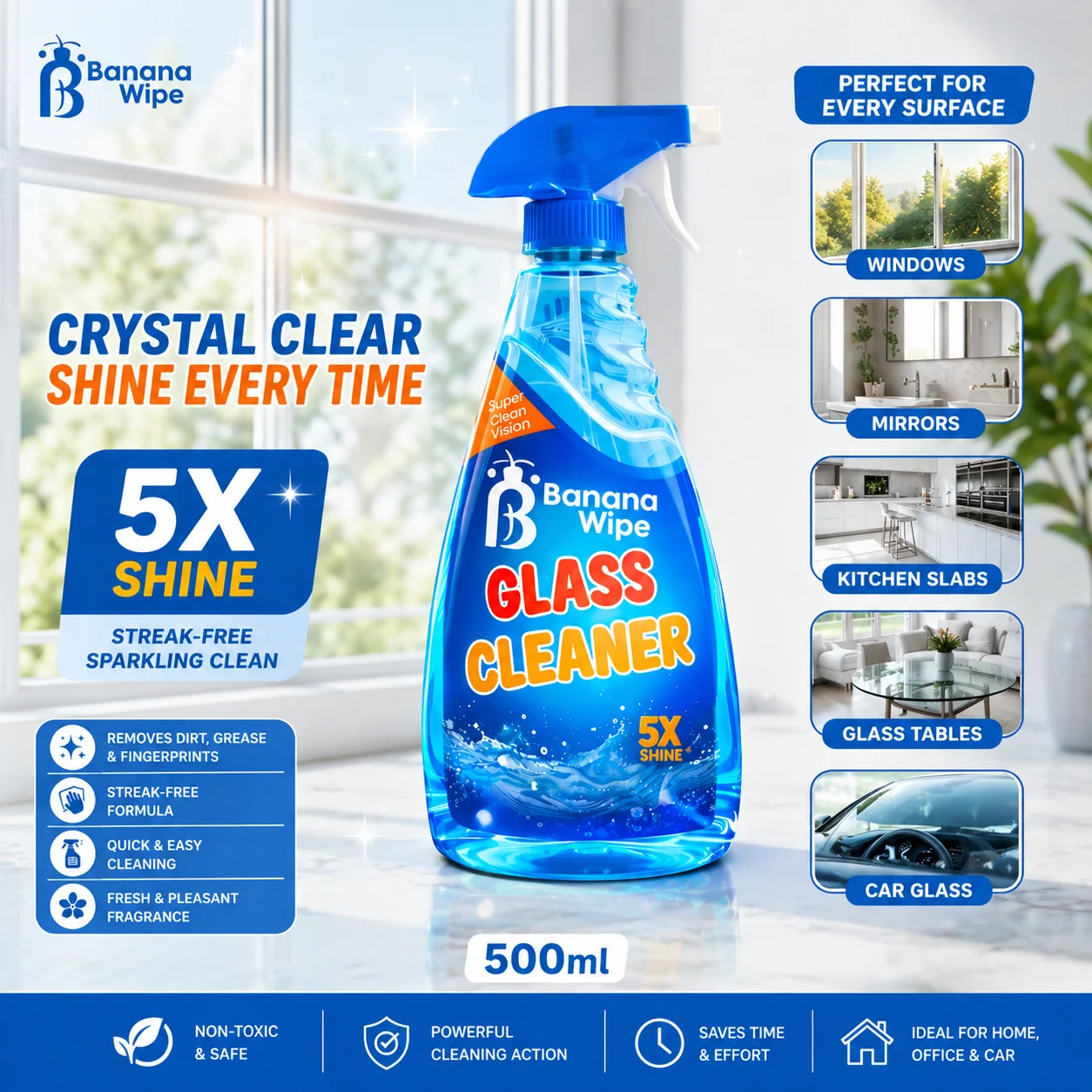 Banana Glass Cleaner Pack 500 ML