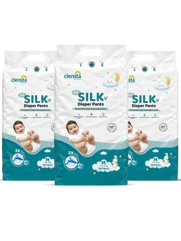 Clensta IIT Silk Diaper Pants for Baby – Soft & Comfortable Baby Diapers