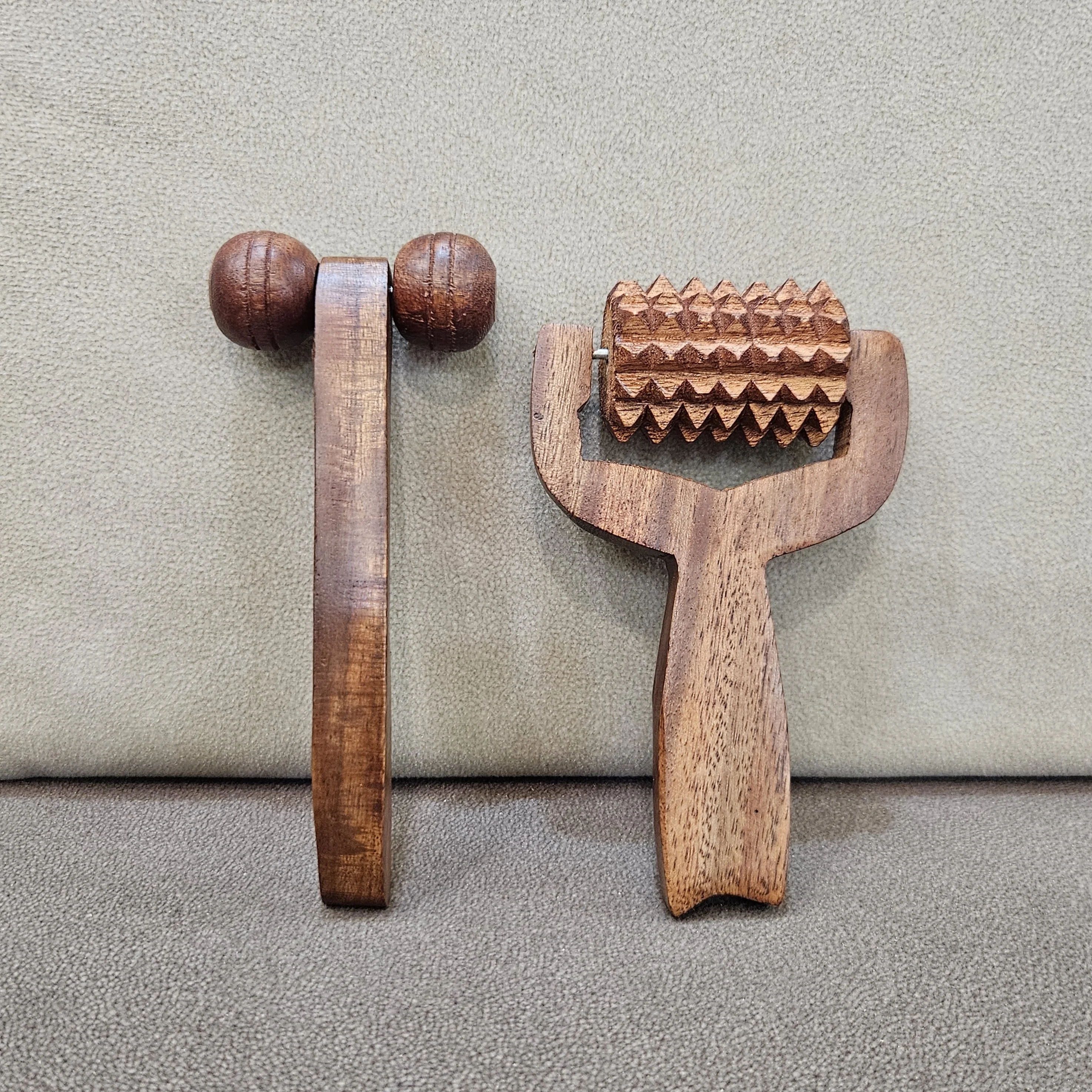 Master Arts Rosewood Acupressure Massager Set | Balyantra Head Massager| 2 Roller Face Massager for De-puff and Uplift skin.