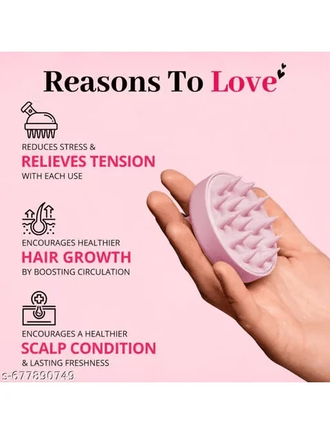 Head Massager, Scalp Massager, Scalp Massager For Hair Growth, Hair Massager, Hair Massager For Hair Growth, Hair Scalp Massager Brush, Hair Wash Brush, Head Scrubber, Hair Scalp Massager Shampoo Brush Marble Pink