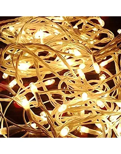 Yellow Plastic Rice Lights 10 Meter Serial Bulb Ladi