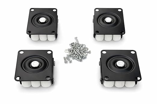 castersman sixer moveing wheel, Black [ Height -40mm ] 360 degree moveing Castor Wheel, Trolly Wheel Caster - Heavy Revolving 150 Kg Load Capacity (Pack of4) (Screw & Washer also Included)