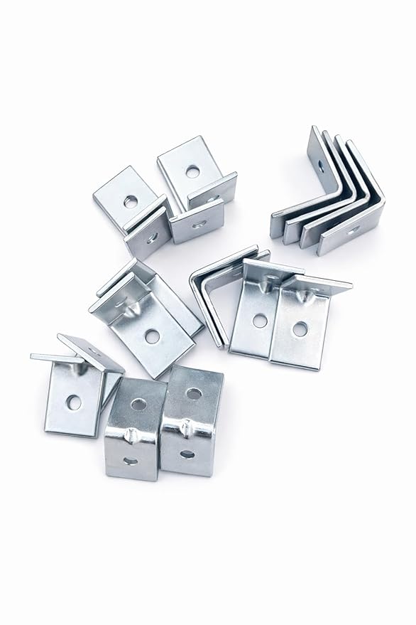 Castersman Angle Bracket for Reinforcing Chairs and Tables, Zinc Plated L Shape Corner Brace, Shelf Support Joint, 25 x 25 MM, Pack of 30