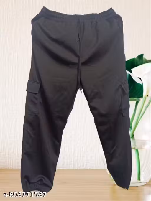 Jogger Type Bottom elastic Cargo For women Trending style Black