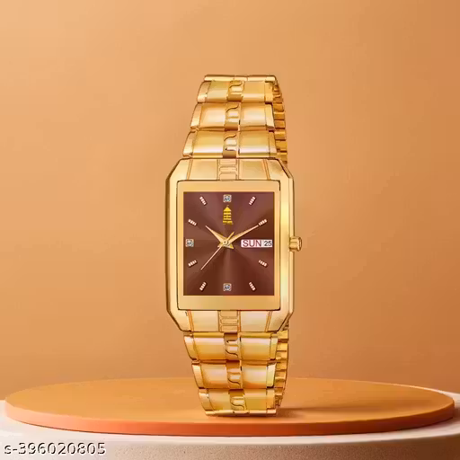 Light House 9151 Golden Color Exclusive Date Day watch for Men & Boys