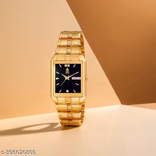 Light House 9151 Golden Color Exclusive Date Day watch for Men & Boys