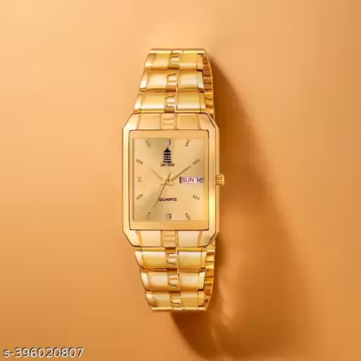 Light House 9151 Golden Color Exclusive Date Day watch for Men & Boys
