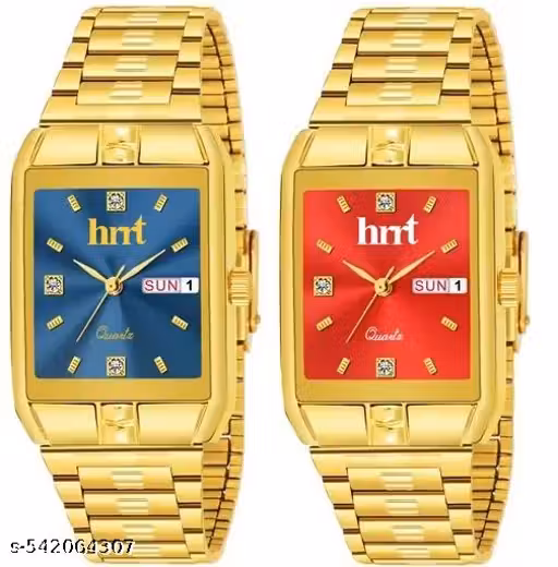 Hrrt Classic 9151 Gold Color Exclusive Date & Day watch for Men & Boys