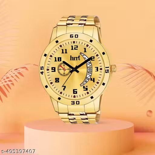 hrrt Gold Palpated Analog watches for Men and Boys