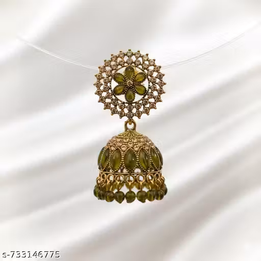 girl's & women Stylish stones & beads design earing's jhumka and studs for ethnic and casual wear very Comfortable and fashionable