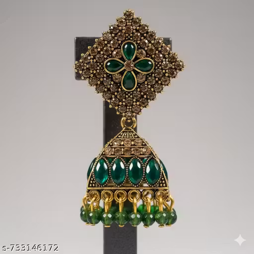 girl's & women Stylish stones & beads design earing's jhumka and studs for ethnic and casual wear very Comfortable and fashionable