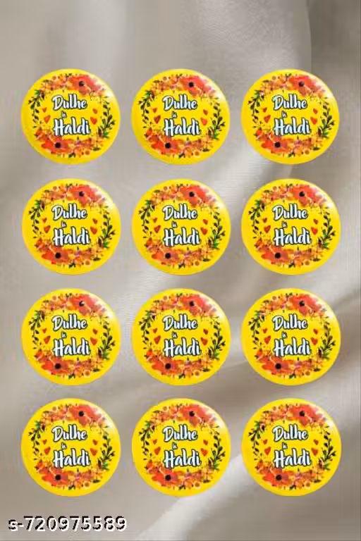 Dulhe Ki Haldi Brooch Set | Yellow Floral Groom Haldi Ceremony Badge