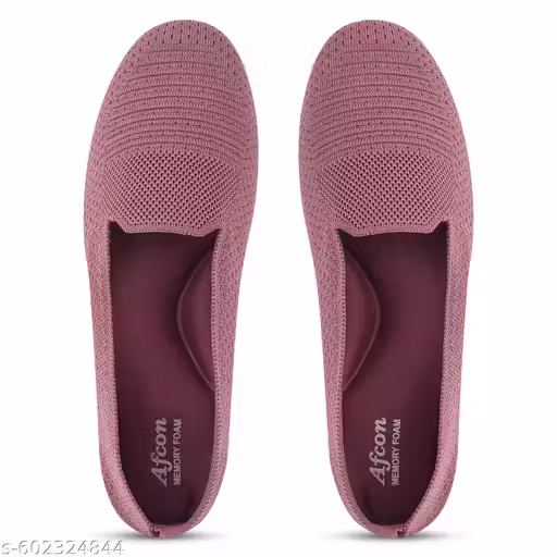 Memory Foam Women's Casual Knitted Slip-On Belly Shoes | Comfortable Lightweight Bellies/Fabric Juttis for Office Travel for Girls and Ladies | Moss