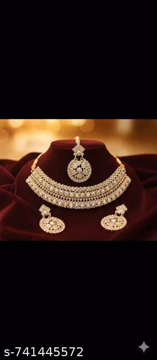Designer Necklace Jewellery Set with Earrings Girls And Womens.