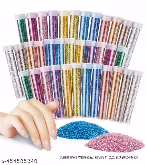 THE MODIFY ART NailDdecoration | Glitter Dast | Use It Multipurpose | Multicolour ( Set of 12 pc )