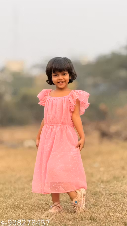 Girls Ruffle sleeve Dress Frocks