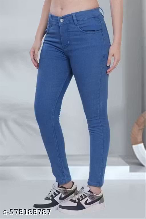FGJ Women's SKY SKINNY Fit Denim Jeans – Stretchable & Comfortable for Adults