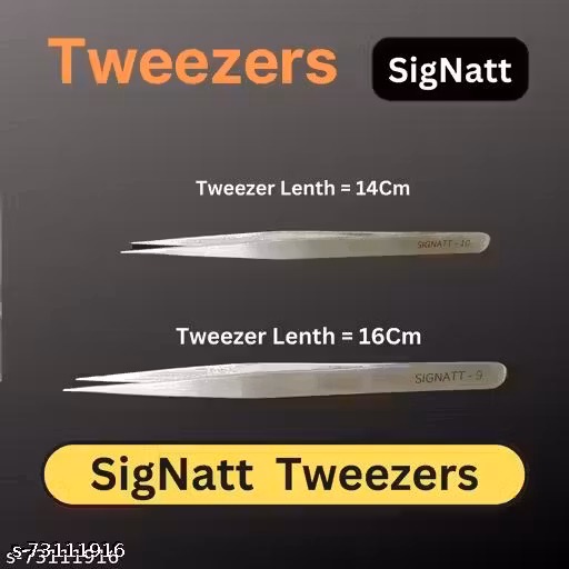 Stainless Steel Tweezers Set – 2 Pieces (8 & 10 Inch) Combo Set