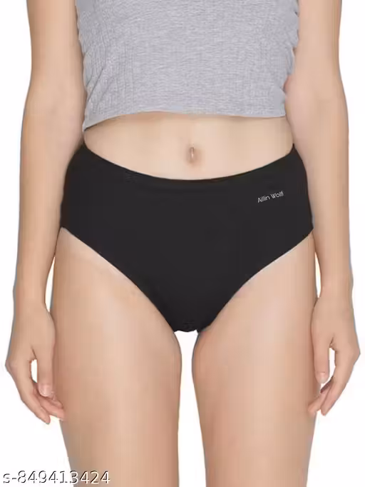 Aillin wolfi Women’s 100% Cotton Panty combo – Pack of 3 | Everyday Panty | Anti‑Bacterial Tech | Keeps you dry and Fresh | Sweat Absorbent | Inner Elastic cotton panty | No‑Marks Waistband | Solid Colors | bikini (multicolors ) pack of 3 panty