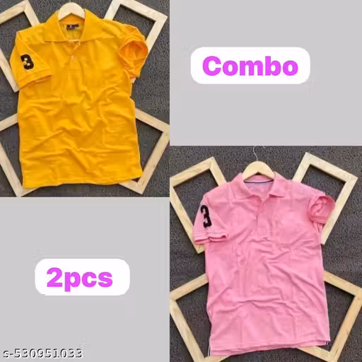 PACK OF 2PCS HALF SLEEVE MATTY FABRIC POLO T-SHIRT FOR MEN