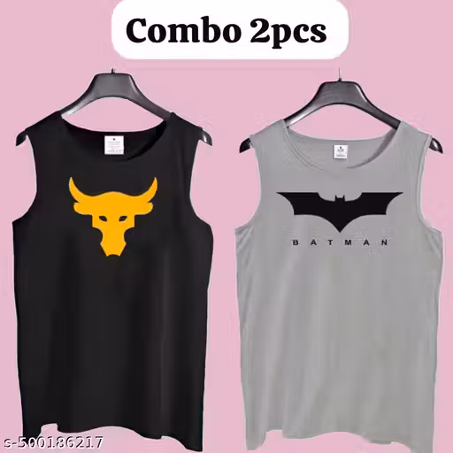 TRENDY FASHIONABLE REGULAR PRINTED SLEEVLESS GYM VEST FOR MEN