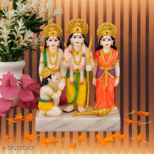 MA New Ram Darbar | God Ram,Laxman,Sita & Hanuman Idol, Multicolor