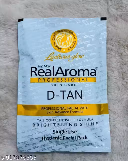 Realaroma Professional Facial for Radiant & Clear Skin HD Glow For D-TAN 1 Professional Facial Kit Anti Ageing SkinCares 7 Step Single Use Hygienic Facial Kit for Glowing Skin Pack of 1