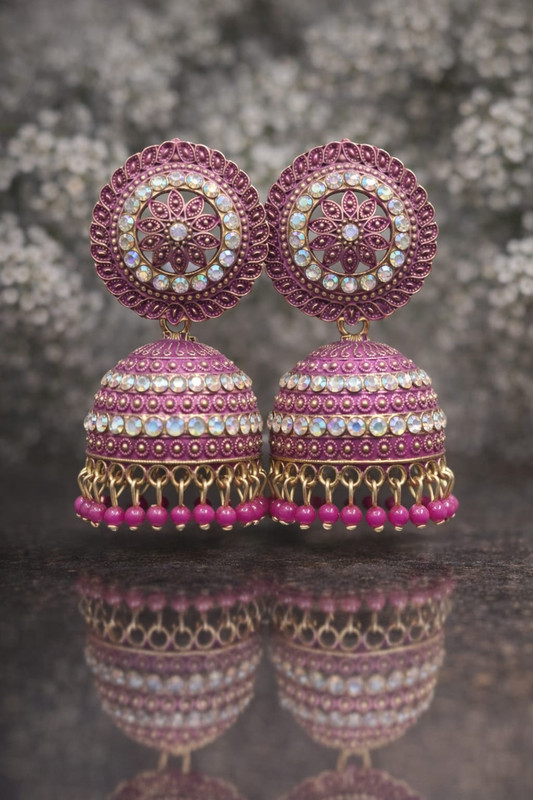 Blush Charm Pink Jhumka