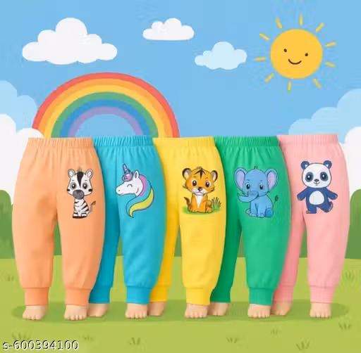 Cotton Pajama Pants for Baby Boys and Baby Girls (Unisex Kids) (Printed - Multicolor) (Pack of 6 Combo Set)