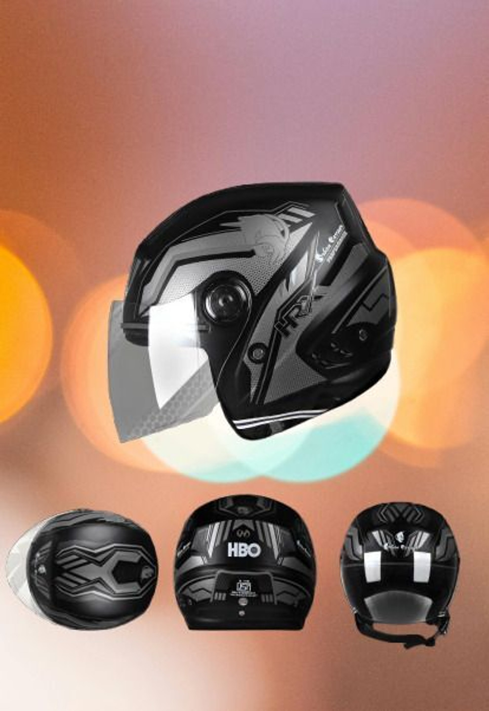 urban carrier ABS Material Half Face PC Visor, UV Scratch Resista...