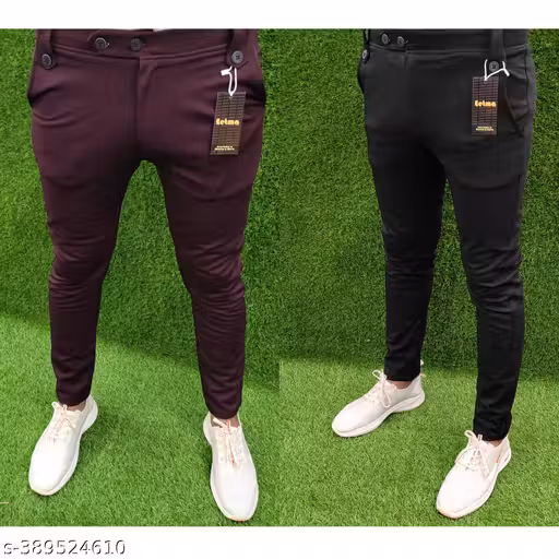 Men Trousers (Pack of 2) | Stylish Trousers | Soft Lycra Blend Trousers | Mens & Boys Trousers | Casual Wear Trousers