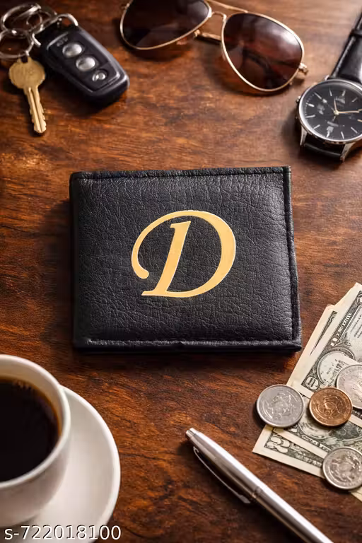 The "D" Initial Golden Signature Men’s Personalized Wallet With Multi Card Holder
