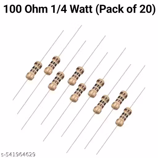 Anil Electronics 100 ohm 1/4 watt Resistor (Pack of 20)