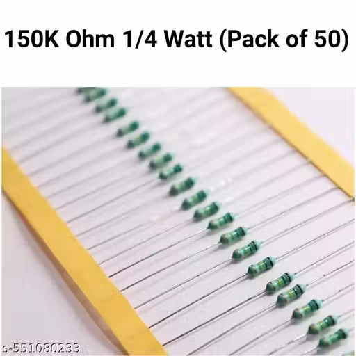 Anil Electronics 150K ohm 1/4 Watt Resistor - Pack Of 50