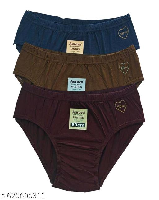 Plain Women Panty Combo Pack of 3