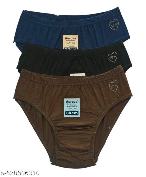 Plain Women Panty Combo Pack of 3
