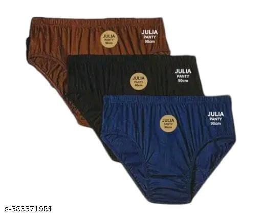 Plain Women Panty Combo Pack of 3