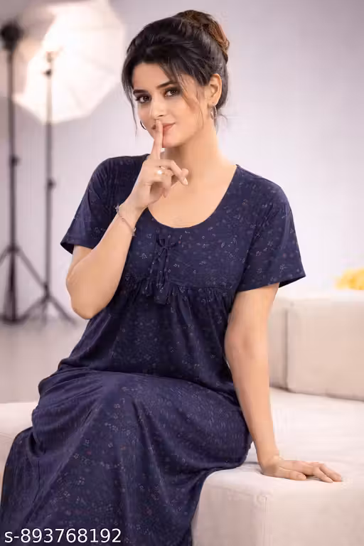 LUVTEX Printed Nighty For Women