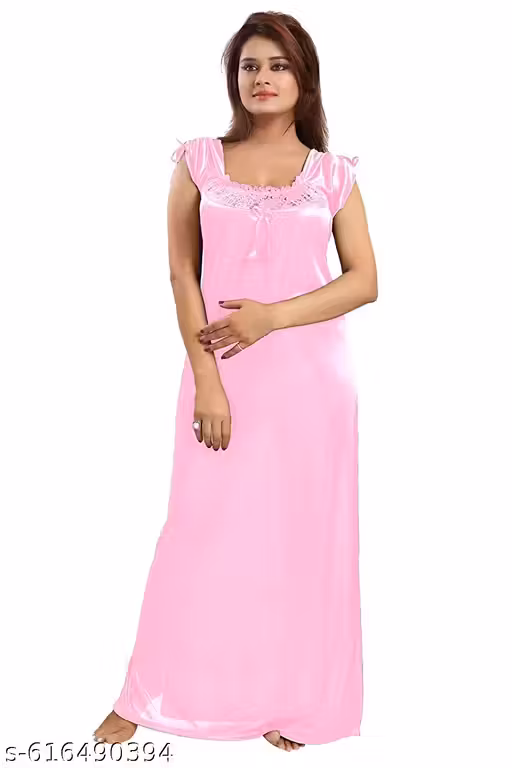 LUVTEX Women Nighty Pink