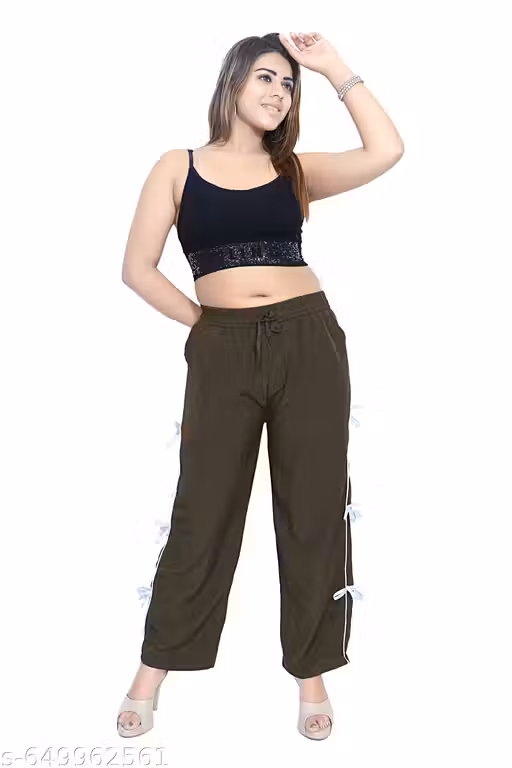 LUVTEX Women Regular Olive Ns Trousers