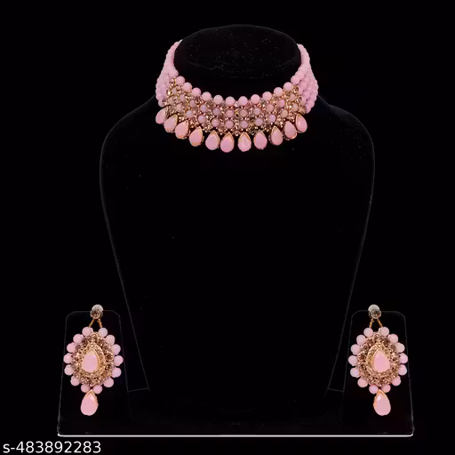 Premium Catalog party wear necklace::earring set for women::nacklace set for women::Oxidised Silver Necklace::jwellery::necklace