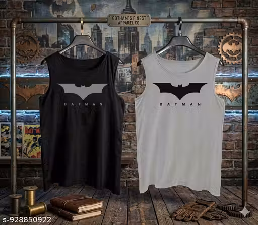 PACK OF 2PCS SLEEVLESS PRINTED TRENDING GYM VEST FOR MEN