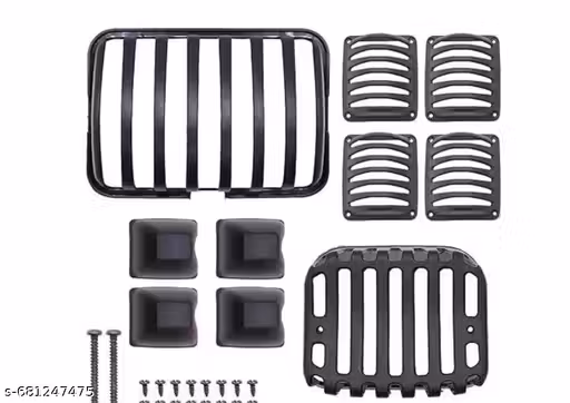 Splendor pro plus headlight tail light indicator grill cover guard protector hero splendor bike tank 6 pcs