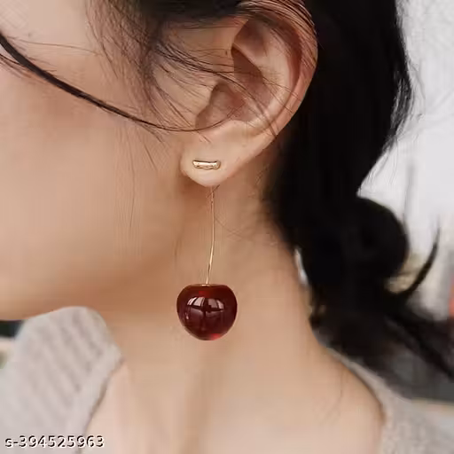 Attractive Cherry Earrings - Modern, Hanging, and Stylish Korean Earrings for Women