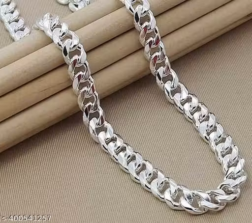 Stylish Party Wear Chain for Men and Boys: Titanium & Brass Plated Alloy Chain