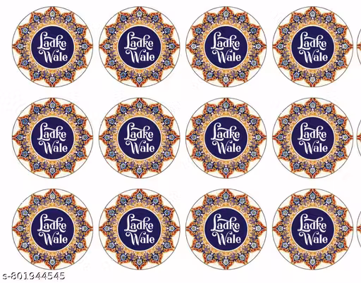 Ladke Wale Wedding Brooch Badge for Barat | Groom Side Family Brooch Pin | Decorative Wedding Function Badge | Ladke Wale Designer Brooch for Mehndi Haldi Sangeet Ceremony | Ethnic Wedding Accessories for Groom Family Members Return Gift