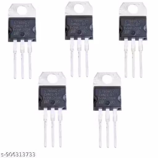 Manoj Traders 5PCS IC L7808 7808 L7808CV TO-220 ST Voltage Regulator M