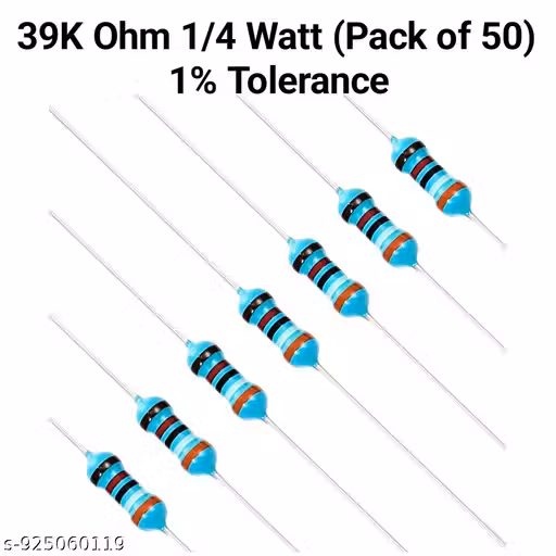 Manoj Traders (Pack of 50) 39K Ohm 1/4 Watt 1% Tolerance Resistor