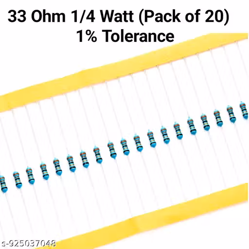 Manoj Traders (Pack of 20) 33 Ohm 1/4 Watt 1% Tolerance Resistor